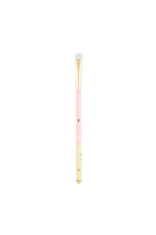 JACKS beauty line handbemalter flacher Detailpinsel in rosa, weiß und beige
