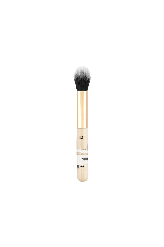 JACKS beauty line handbemalter Mini Multi Blenderpinsel in Beige, Weiß un Schwarz
