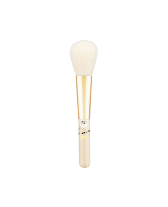 JACKS beauty line handbemalter Mini Präziser Puderpinsel in Beige mit Neongelb