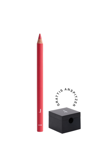#farbwunsch_coral, JACKS beauty line korall-farbener Lipliner mit Anspitzer