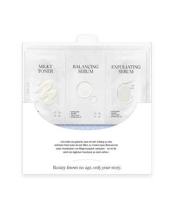 Ein Umschlag mit 3 Hautpflege Tester Sachets von JACKS beauty line