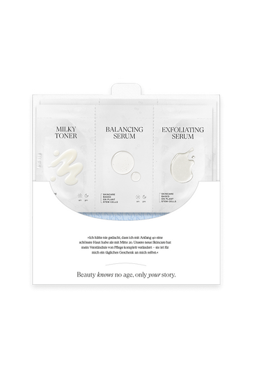 Ein Umschlag mit 3 Hautpflege Tester Sachets von JACKS beauty line
