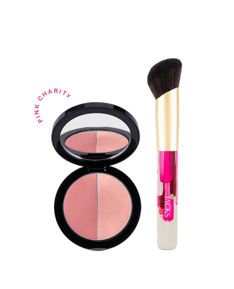 JACKS beauty line Pink Charity Set 2025: Make-up Pinsel und Cream Blush Duo