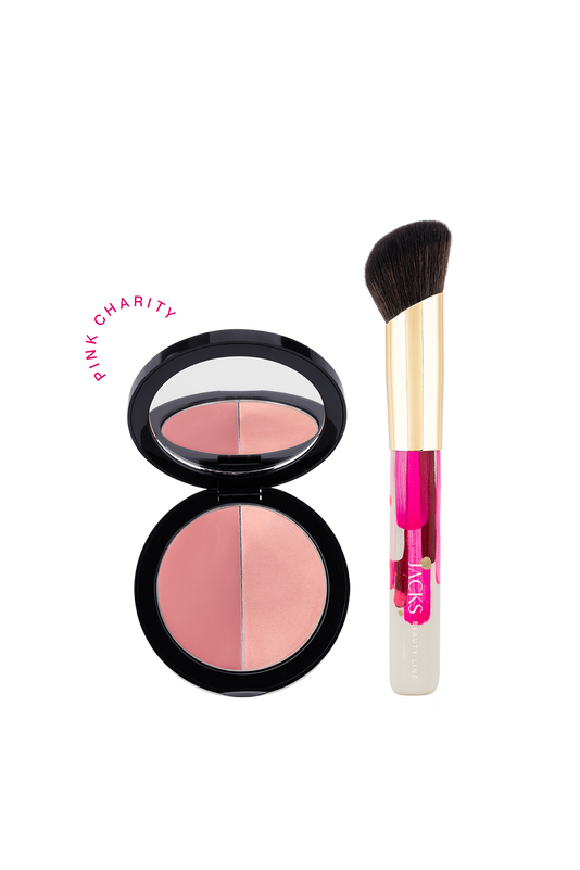 JACKS beauty line Pink Charity Set 2025: Make-up Pinsel und Cream Blush Duo