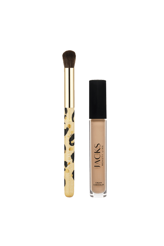 #farbwunsch_n-3, #22 Multi Blenderpinsel Animal-Print und Cream Concealer von JACKS beauty line