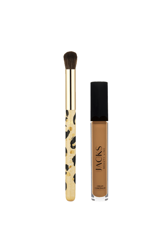 #farbwunsch_n-6, #22 Multi Blenderpinsel Animal-Print und Cream Concealer von JACKS beauty line