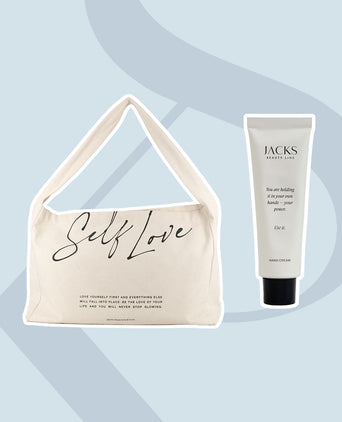 JACKS beauty line Summer Sale Geschenk Self Love Shopper oder Handcreme