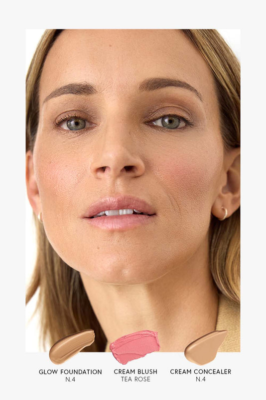 Model Close-up eines Make-up Looks bestehend aus dem JACKS beauty line Glow Set