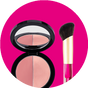 JACKS beauty line Cream Blush Duo und Pinsel vor einem pinken Hintergrund