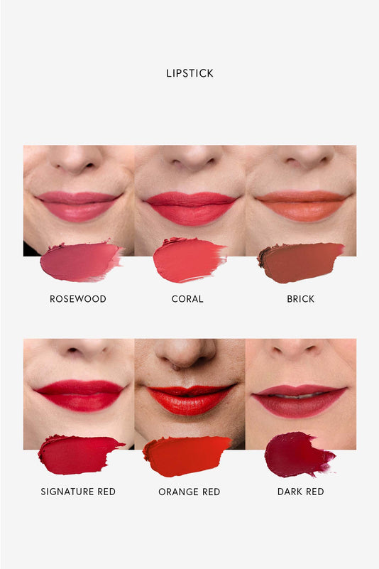 Lippenstift verschiedene Farben JACKS beauty line-alternate, #farbwunsch_brick-alternate, #farbwunsch_rosewood-alternate, #farbwunsch_coral-alternate, #farbwunsch_signature-red-alternate, #farbwunsch_orange-red-by-elena-alternate, #farbwunsch_dark-red-alternate