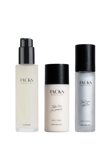 JACKS beauty line Abendroutine Set inklusive Cleanser, Milky Toner und Night Cream 