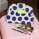 Gepunktete Make-up Bag und Make-up Pinsel der JACKS beauty line Artist Collection by AndBloom