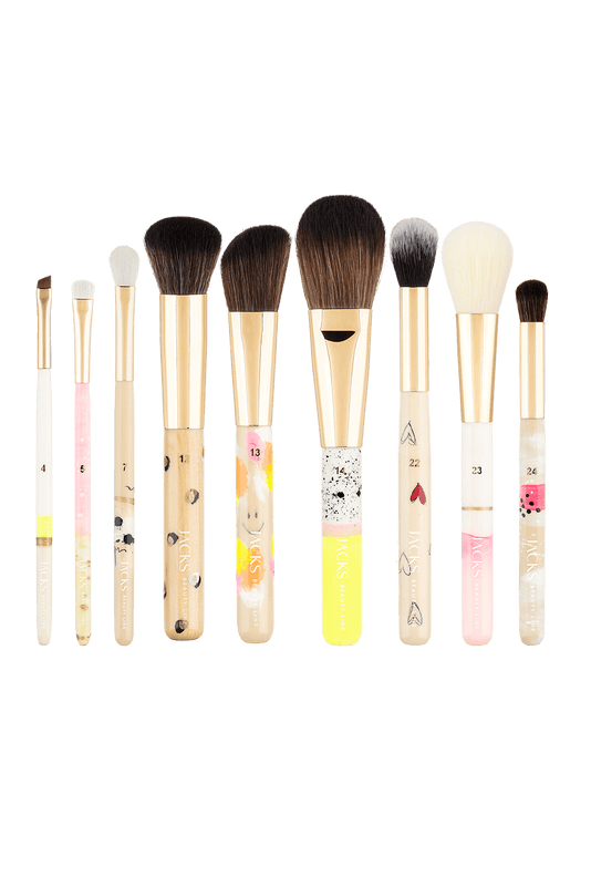 Freisteller von 9 JACKS beauty line Make-up Pinseln aus der Miriam Jacks Edition
