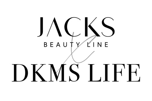 Schriftzug JACKS beauty line x DKMS LIFE