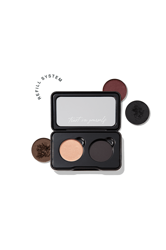 JACKS 2er Eyeshadow Palette mit losen Eyeshadow Refills herum