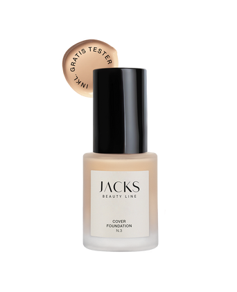 #farbwunsch_n-3, JACKS beauty line Cover Foundation Flakon Farbe N.3 als Freisteller