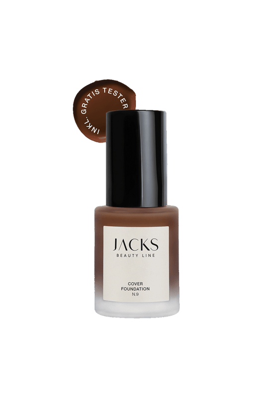 #farbwunsch_n-9, JACKS beauty line Cover Foundation N9 mit Schriftzug inkl. Gratis Tester