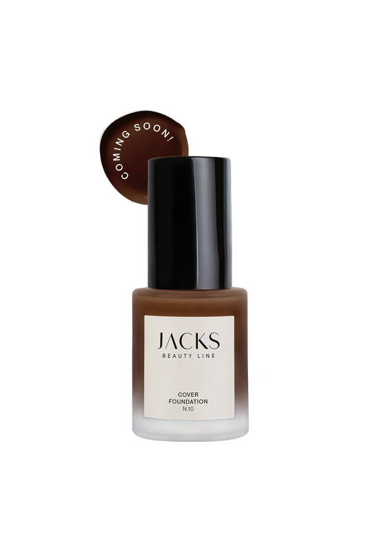 #farbwunsch_n-10, JACKS beauty line Cover Foundation Flakon Farbe N.10 als Freisteller