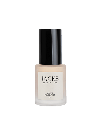 #farbwunsch_n-1, JACKS beauty line Cover Foundation Flakon Farbe N.1 als Freisteller