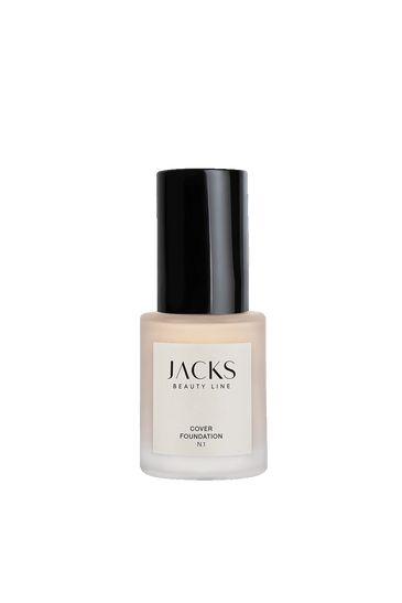 #farbwunsch_n-1, JACKS beauty line Cover Foundation Flakon Farbe N.1 als Freisteller