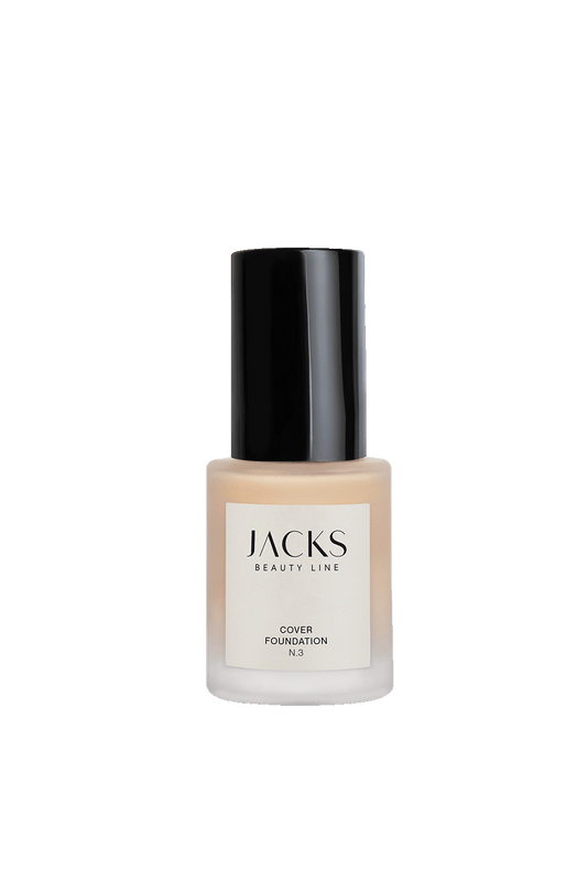 #farbwunsch_n-3, JACKS beauty line Cover Foundation Flakon Farbe N.3 als Freisteller