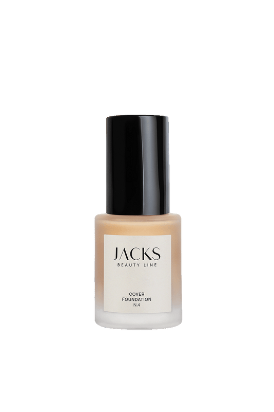 #farbwunsch_n-4, JACKS beauty line Cover Foundation Flakon Farbe N.4 als Freisteller