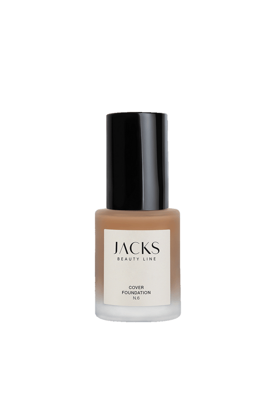 #farbwunsch_n-6, JACKS beauty line Cover Foundation Flakon Farbe N.6 als Freisteller