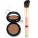 #farbwunsch_glow-bronzer Set mit dem lachsfarbenen #13 Rouge- und Contouringpinsel und einem Powder Blush