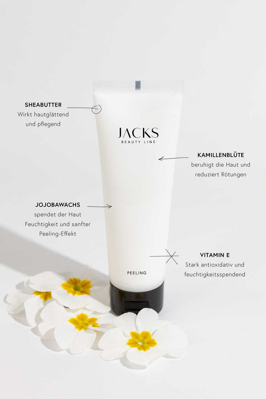 Natürliche Inhaltsstoffe des Peelings von JACKS beauty line