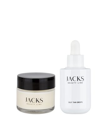 JACKS beauty line Glow Mask und Self Tan Drops als Freisteller Bild