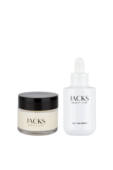 JACKS beauty line Glow Mask und Self Tan Drops als Freisteller Bild