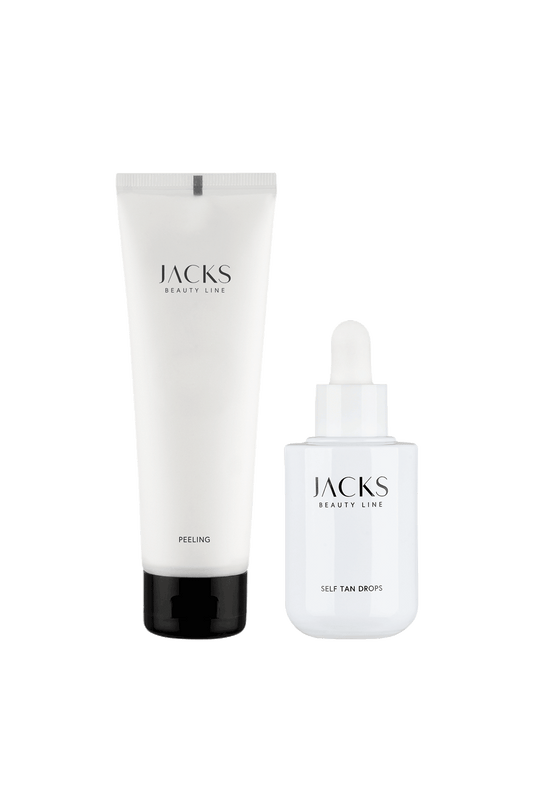 Set aus Self tan Drops und Peeling von JACKS beauty line